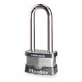 Padlock, Keyed Different, Long Shackle, Rectangular Steel Body, Boron Shackle, 15/16 in W