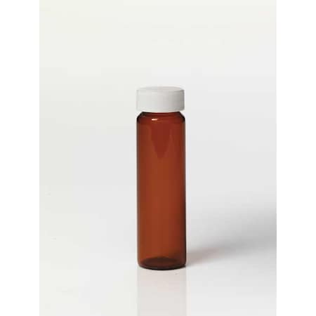 Glass Vial with Cap, 99 mm H, Amber, PK72