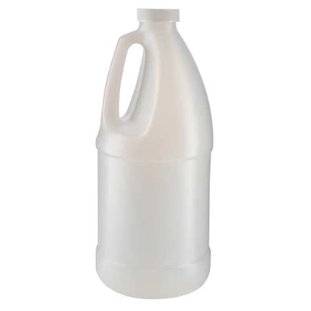 Jug, 1.89 L Capacity - mL, 64 fl oz Capacity - oz, Screw On Closure, HDPE, Blow Molded Handle