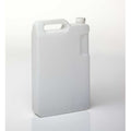 Jug, 5 L Capacity - mL, 1.32 gal Capacity - oz, Screw On Closure, HDPE, Blow Molded Handle, White