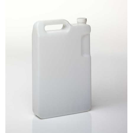 Jug, 5 L Capacity - mL, 1.32 gal Capacity - oz, Screw On Closure, HDPE, Blow Molded Handle, White