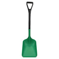 No. 3 Industrial Square Point Shovel, Plastic Blade, 25 in L, Black Polypropylene Handle