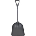 No. 4 Industrial Square Point Shovel, Plastic Blade, 28 in L, Gray Polypropylene Handle