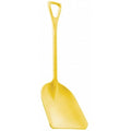 Hygienic Square Point Shovel, Polypropylene Blade, 28 in L, Yellow