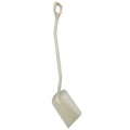 Ergonomic Square Point Shovel, Polypropylene Blade, 51.2 in L, White