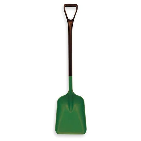 No. 3 Industrial Square Point Shovel, Plastic Blade, 30 in L, Black Polypropylene Handle