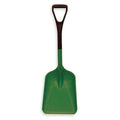 No. 3 Industrial Square Point Shovel, Plastic Blade, 21 in L, Black Polypropylene Handle