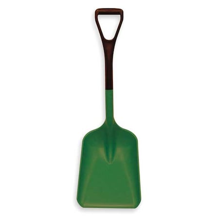 No. 3 Industrial Square Point Shovel, Plastic Blade, 21 in L, Black Polypropylene Handle