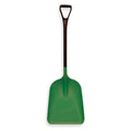 No. 4 Industrial Square Point Shovel, Plastic Blade, 28 in L, Black Polypropylene Handle