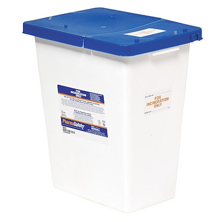 Sharps Container, 8 Gal., Hinged Lid, PK2