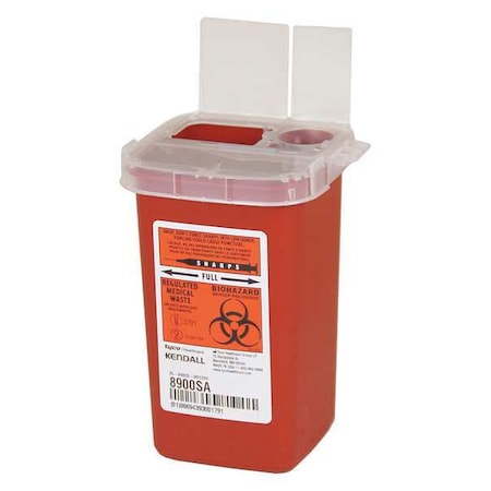 Sharps Container, 1/4 Gal., Red, PK10