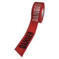 Barricade Tape, Danger, Red, 3 in Wide x 1, 000 ft Length, Polyethylene, 3 mil