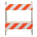 Type 2 Barricade, EGR Sheeting, Engineer, 41 in Height, 36 in Length, 15 lb, Orange/White