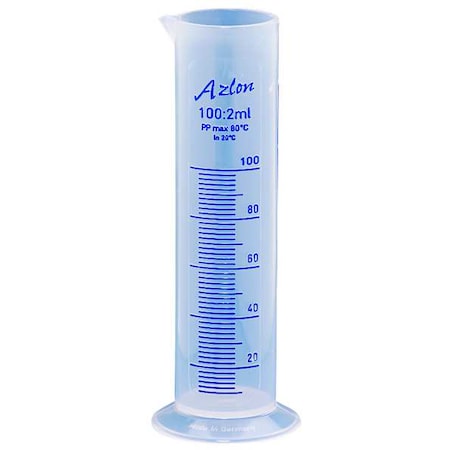 Graduated Cylinder, 100mL, PP, Natural, PK5