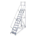 162 in H Steel Rolling Ladder, 12 Steps, 800 lb Load Capacity