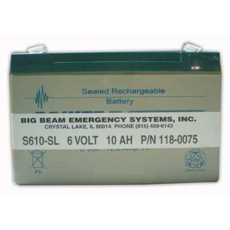 Battery, Lead Calcium, 6V, 10Ah, Faston