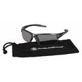 Equalizer Safety Glasses, Anti-Fog, Scratch-Resistant, Wraparound, Gray Half-Frame, Smoke Lens
