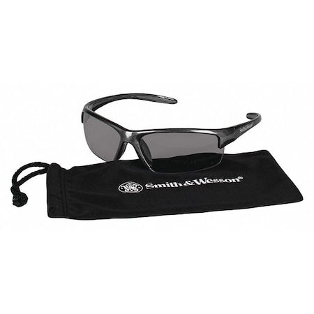 Equalizer Safety Glasses, Anti-Fog, Scratch-Resistant, Wraparound, Gray Half-Frame, Smoke Lens