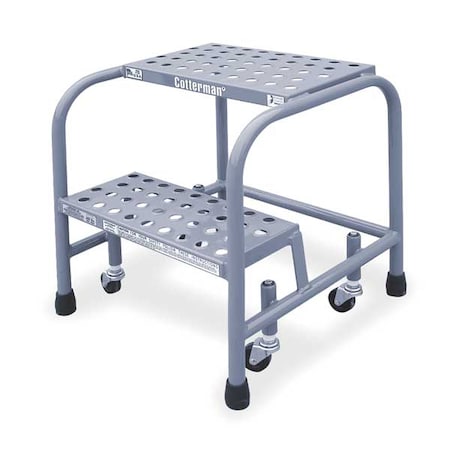 20 in H Steel Rolling Step, 2 Steps, 450 lb Load Capacity
