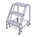 30 in H Steel Rolling Step, 3 Steps, 450 lb Load Capacity