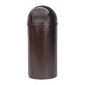 Marshal 25 gal Round Indoor Plastic Can, Brown, None, Plastic, Not Applicable