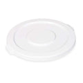 Brute Trash Can Lid, Round, 20 gal Capacity, Resin, White