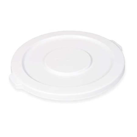 Brute Trash Can Lid, Round, 20 gal Capacity, Resin, White