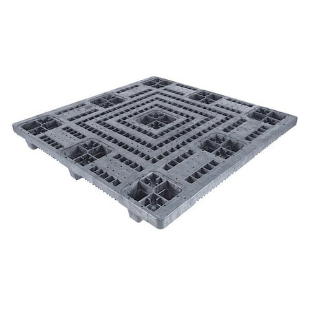 Recycled High Density Polyethylene Pallet, 48 in L, 48 in W, 5 7/8 in H, 4, 000 lb Dynamic