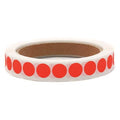 Blank Dot Label Red 1/2"W, Pk1000