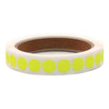 Blank Dot Label Yellow 1/2"W, Pk1000
