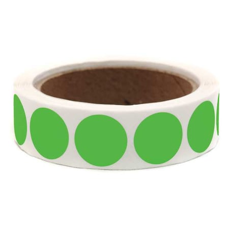 Blank Dot Label Green 1"W, Pk1000