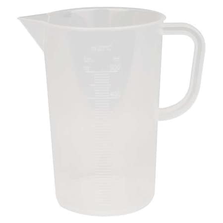 Beaker, Polypropylene, Tall Form with Handle, 500 mL / 16.91 fl oz Capacity, Not Rated