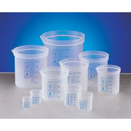 Square Ratio Beaker, Polypropylene, Low Form, 100 mL / 3.38 fl oz Capacity, Not Rated 10 PK