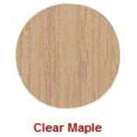 Round Poke Self-Adhesive Screw Cap, 9/16 in Dia, Maple, Wood Plain, 53 PK