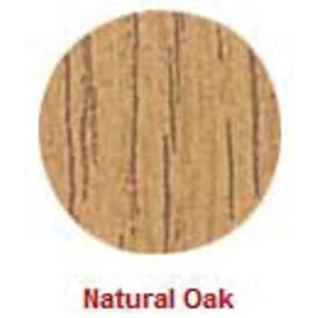 Round Poke Self-Adhesive Screw Cap, 9/16 in Dia, Oak, Wood Plain, 53 PK