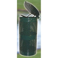 Not Applicable 10 gal Round Pet Waste Station, Green Lift Up, Steel, Not Applicable
