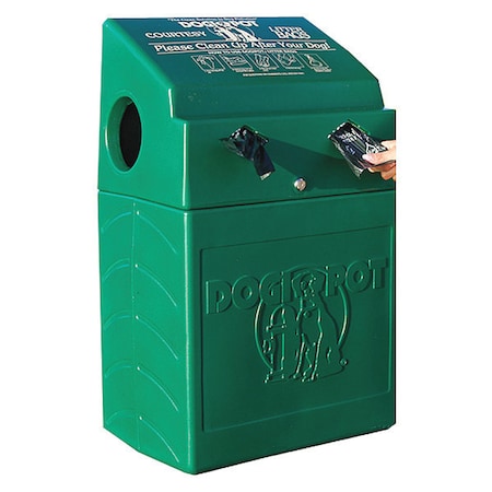 10 gal. Green Polyethylene Rectangular Pet Waste Container