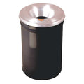 Cease-Fire 15 gal Round Indoor Metal Can, Black, None, Steel, Not Applicable