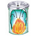 Cease-Fire 4-1/2 gal Round Indoor Metal Can, White, None, Steel, Not Applicable