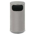 Metallic 12 gal Round Indoor Metal Can, Stainless Steel, None, Steel, Not Applicable