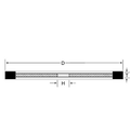 Grinding Wheel, Type 1, 6 in Dia, 1/16 in Thick, 1 1/4 in Arbor Hole Size, Diamond, 100 Grit