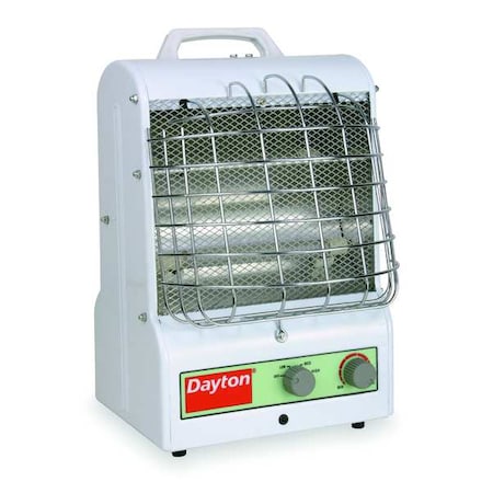Portable Electric Heater, 15 in L x 11 1/2 in W x 11 in D, 1500W/900W/600W, 120V AC, White