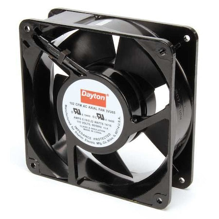 Axial Fan, Square, 115V AC, 1 Phase, Cast Aluminum, 4 11/16 in W.