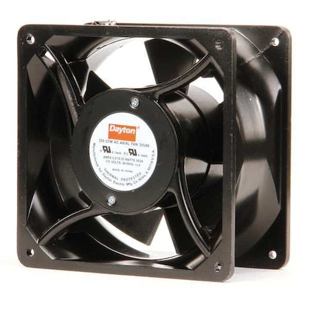 Standard Square Axial Fan, Square, 115V AC, 1 Phase, Cast Aluminum, 6 15/16 in W.