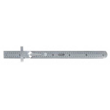 Flexible Steel Rule, 6 In, SAE/Decimal