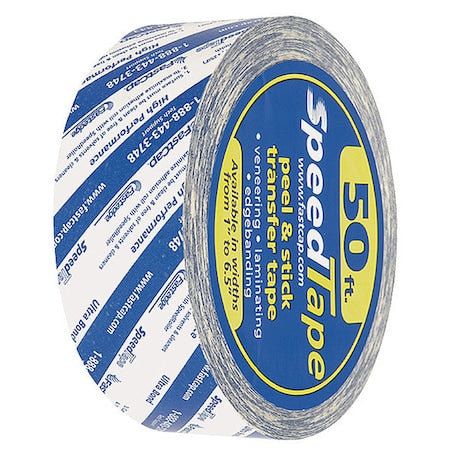 Double Sided Film Tape, 1 in W x 16 3/4 yd L, 5.5 mil Thick, 50 ft, Transparent