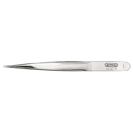 Industrial Tweezers, Sharp Point, 4 1/2 In