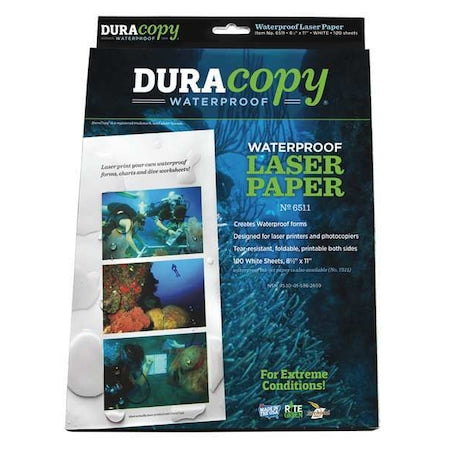 Waterproof Laser Paper, 8-1/2"x11", PK100