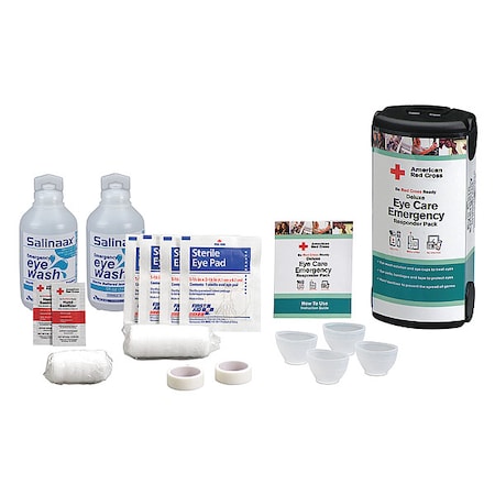 Eye Care Emergency Responder Pack, Plastic Tube, 16 Components, 24 People Served