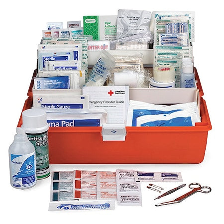 Response First Aid Kit, Plastic Bag, 258 Components, 24 People Served